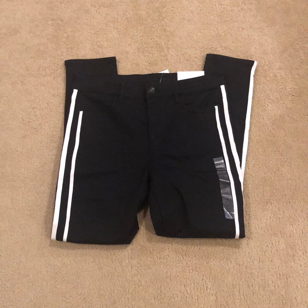 American Eagle High Rise Jeggings w/ White Stripes